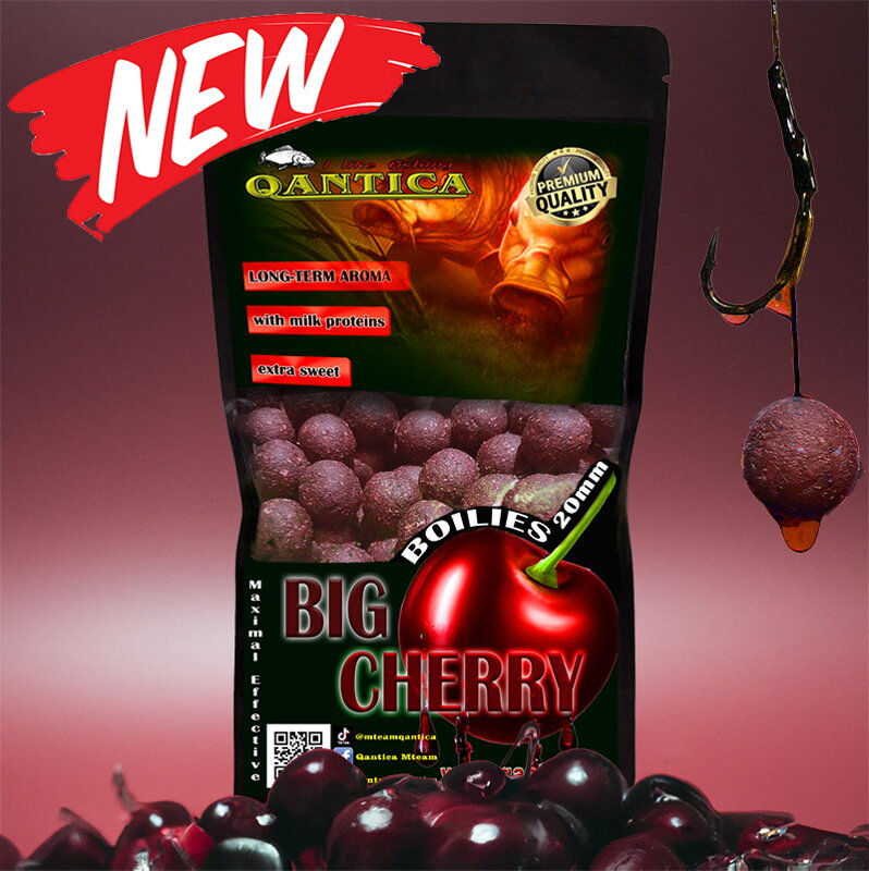 Qantica boilies big cherry 150g 16mm