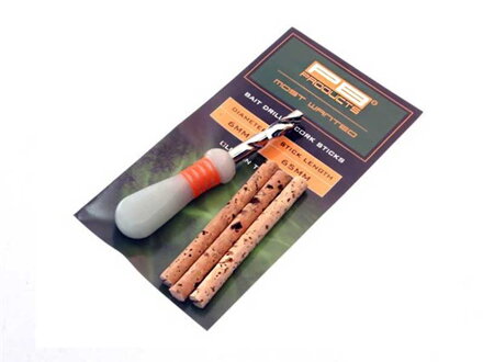 28100 PB Products Bait drill 6mm + cork sticks 3ks