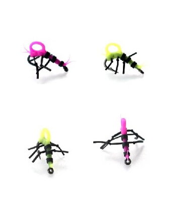 26420 PB PRODUCTS Super strong Zig insects yellow/pink 4pcs size 10