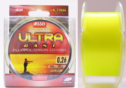 Asso Ultra Cast 300m 0,20mm fluo zlta