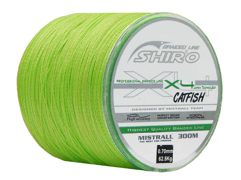 Mistrall Shiro Catfish 300m 0,60mm fluo zelená 59,8kg
