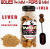 War baits Boilies 14mm + Pops 8mm LIVER ASAFOETIDA