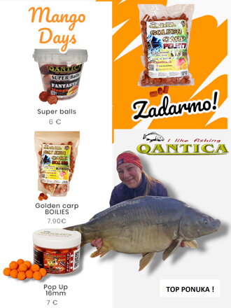 Sada produktov mango boilies + zadarmo pelety