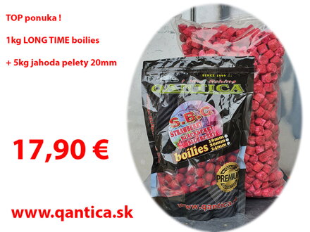 top ponuka boilies 1kg + 5kg pelety jahoda