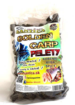 Golden Carp Flesh pelety 14mm 1kg Korenie-Ryba